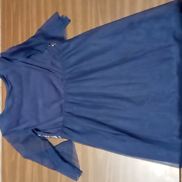 Wonder Nation Blue Flower Sequin Dress XL 14/16 - Picture 2 of 6